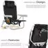 TecTake Coral backpack beach chair, black