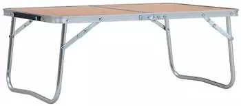 vidaXL Brown folding table, 60 x 40 cm