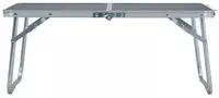 vidaXL Klappbarer Campingtisch Grau Aluminium 60 x 40 cm