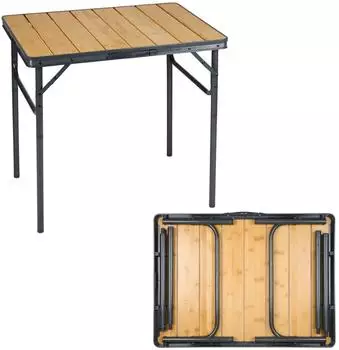 Camp Active Folding bamboo and aluminium camping table