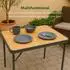 Camp Active Folding bamboo and aluminium camping table