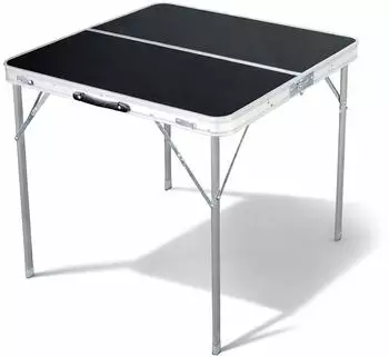 Mojawo XL Campingtisch schwarz klappbar 80 x 80 x 70 cm