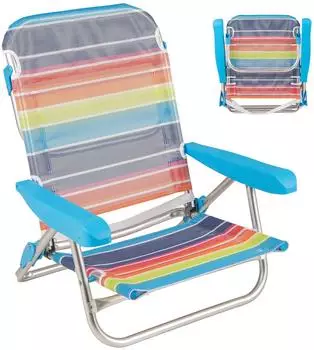 Costway 2er Set Strandstuhl klappbar mit Armlehnen