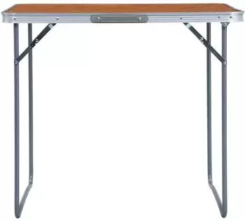 vidaXL Klappbarer Campingtisch mit Metallrahmen 80 x 60 cm