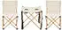 casa.pro Banzi folding table and 2 chairs set, beige