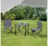 casa.pro Banzi folding table and 2 chairs set, grey