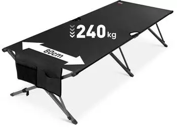 HOMECALL XXL Campingbett klappbar schwarz