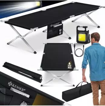 Kesser Campingbett Klappbett mit Tragetasche und Seitentasche