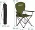 Relaxdays Camping Stuhl, 2er Set dunkelgrün