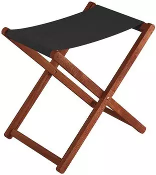 Erst-Holz Klappbarer Holz Campinghocker XL schwarz