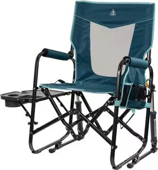 GCI Stowaway Rocker Faltstuhl mit Seitentisch teal