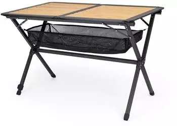 Berger Roya Alu-Bambus Rolltisch schwarz 110 x 70 cm