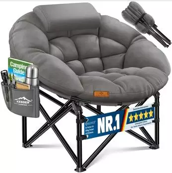 Kesser Chillexer XXL Campingstuhl grau
