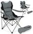 TecTake Campingstuhl grau/schwarz 2er Set (401296)