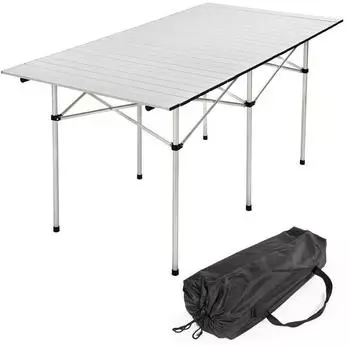 TecTake Aluminium Klapptisch XXL (140 x 70 x 70 cm)