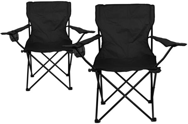 Nexos Campingstuhl schwarz 2er Set (ZGC34381_SL2)