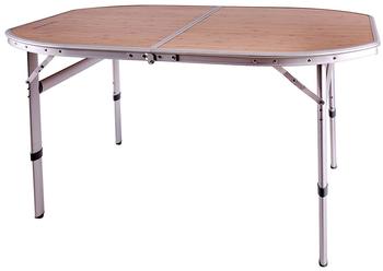 KingCamp Bambus Oval Campingtisch, Bamboo, 120 x 80 x 68