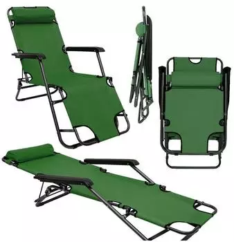 Amanka Campingliege 153 x 60 x 30 cm grün