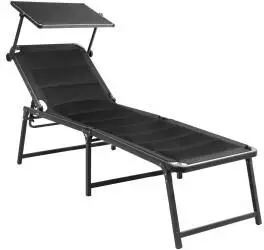 Brunner Outdoor Aravel 3D High Duna Campingliege - faltbar - 198x64x48/103cm - schwarz