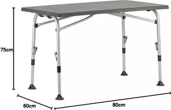 Westfield Superb 80 Campingtisch - 60x80cm - dunkelgrau