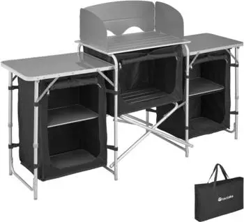 TecTake Camping Kitchen 172x52x104cm black