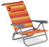 Relaxdays Klappbarer Liegestuhl mit Nackenkissen Streifen orange