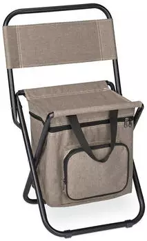 Relaxdays Campinghocker faltbar mit Tasche und Lehne beige