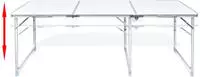 vidaXL Klappbarer Campingtisch mit 4 Hocker H&ouml;henverstellbar 180x60 cm