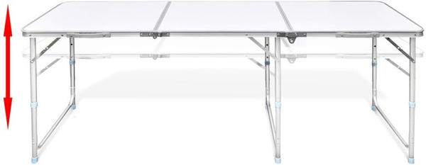 vidaXL Camping folding table + 6 stools