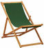 vidaXL Eucalyptus Wood Folding Beach Chair - Green