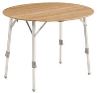 Outwell Custer Round Falttisch mit Bambustischplatte Rund 90 cm - Klapptische