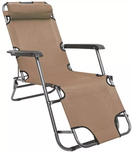 Amanka Campingliege 153 x 60 x 30 cm beige