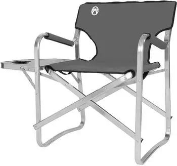 Coleman Deck Chair Regiestuhl, mit Tisch, grau