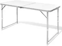 vidaXL Campingtisch Klappbar H&ouml;henverstellbar Aluminium 120x60 cm