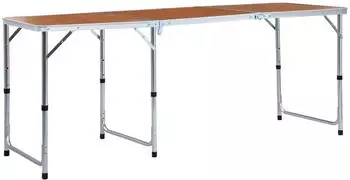 vidaXL Klappbarer Campingtisch Aluminium 180 x 60 cm