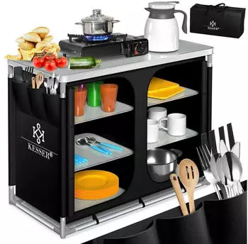 Kesser Campingk&uuml;che F6 Aluminium schwarz