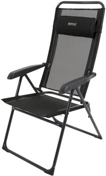 Regatta Colico Hard Armed Reclining Lounge Chair - black