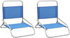 vidaXL Set Folding Beach Chairs blue