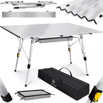 Kesser Campingtisch faltbar 90x53 cm silber