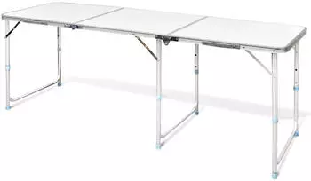 vidaXL Camping Table 180x60 cm white