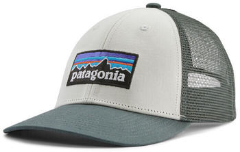Patagonia P-6 LoPro Trucker Hat (38283) white with nouveau green