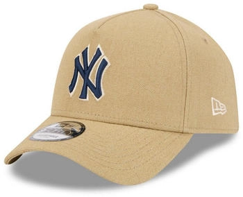 New Era A-Frame Trucker Leinen Cap New York Yankees beige