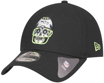 New Era 39thirty Diamond Cap Skull Seattle Seahawks