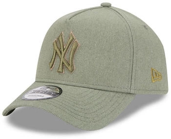 New Era A-Frame Trucker Leinen Cap New York Yankees oliv