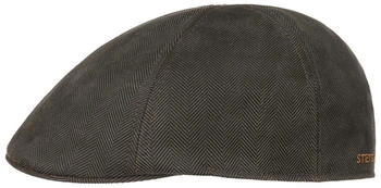 Stetson Herringbone Duck Flachkappe mud schwarz Stetson Herringbone Duck Flachkappe mud schwarz