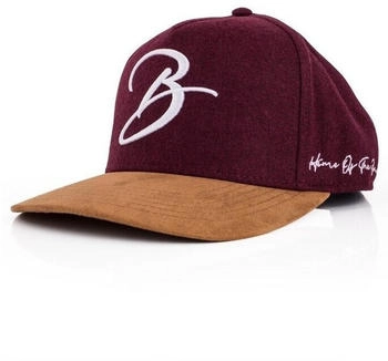 Blackskies B Script Flanell Snapback Cap weinrot