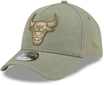 New Era A-Frame Trucker Leinen Cap Chicago Bulls oliv