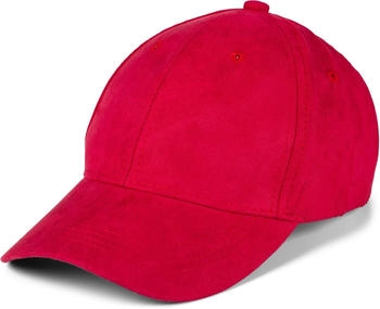 styleBREAKER Baseball Cap Wildleder Optik rot