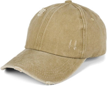 styleBREAKER Baseball Cap Ponytail Used Look schlamm
