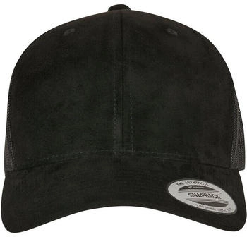Flexfit Suede Leather Trucker Cap schwarz Flexfit Suede Leather Trucker Cap schwarz